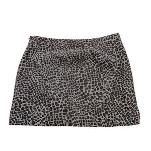 Ladies Chaiken Brand Animal Print Mini Skirt Black and White‎ Size 10